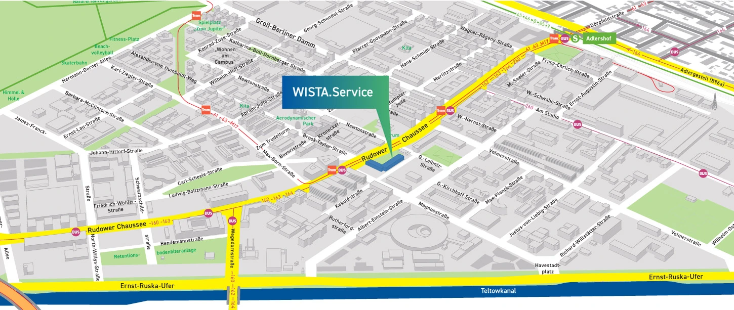Location: WISTA.Service GmbH in Berlin Adlershof